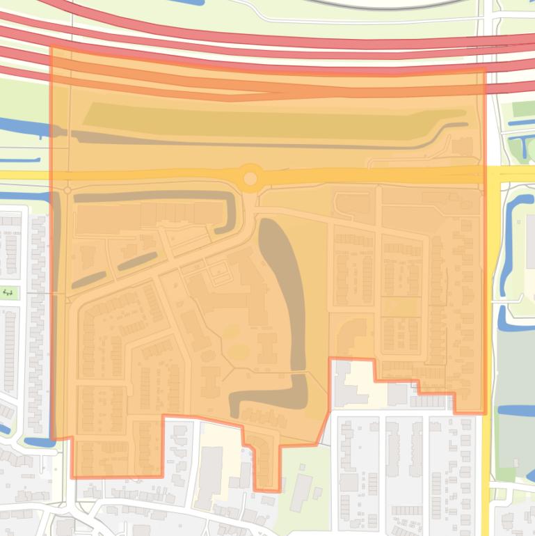 Kaart van de wijk Dorpzicht.