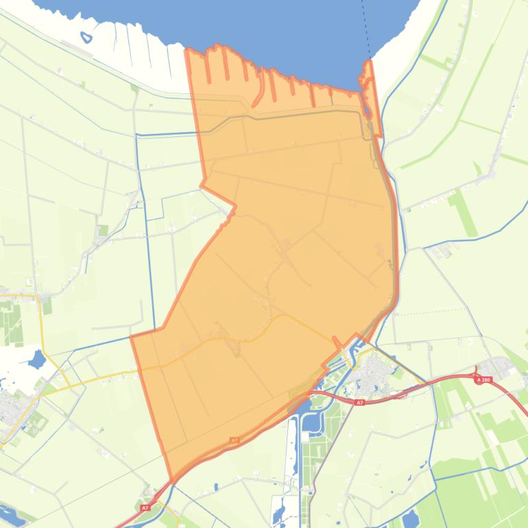 Kaart van de wijk Drieborg-Nieuw-Beerta.
