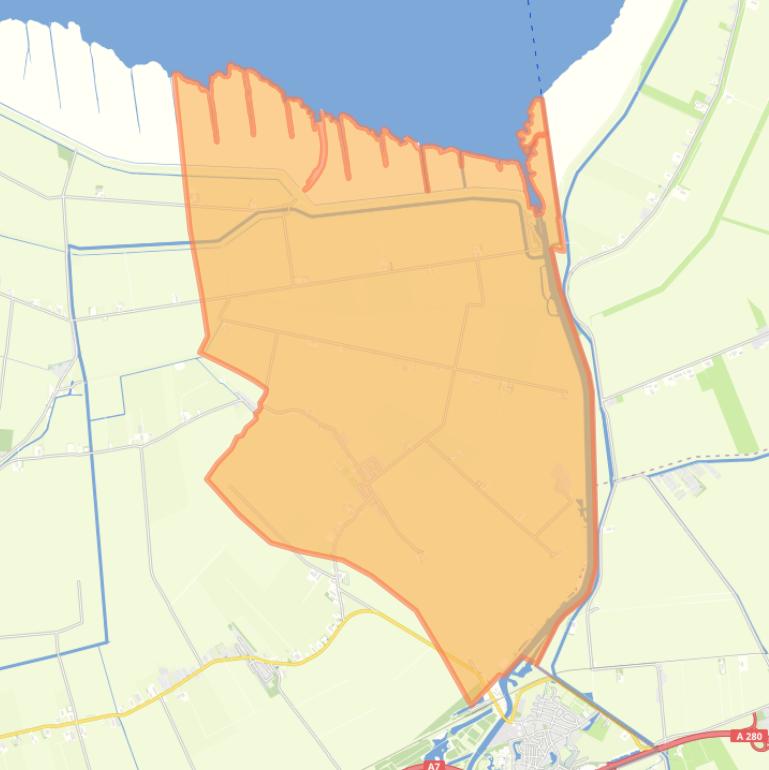 Kaart van de wijk Drieborg.