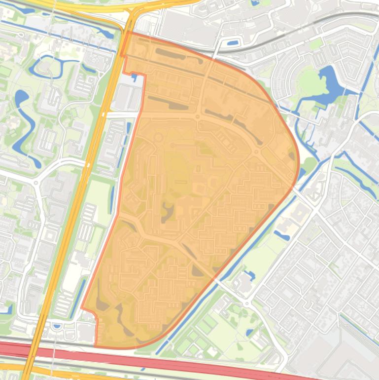 Kaart van de wijk Driemanspolder.