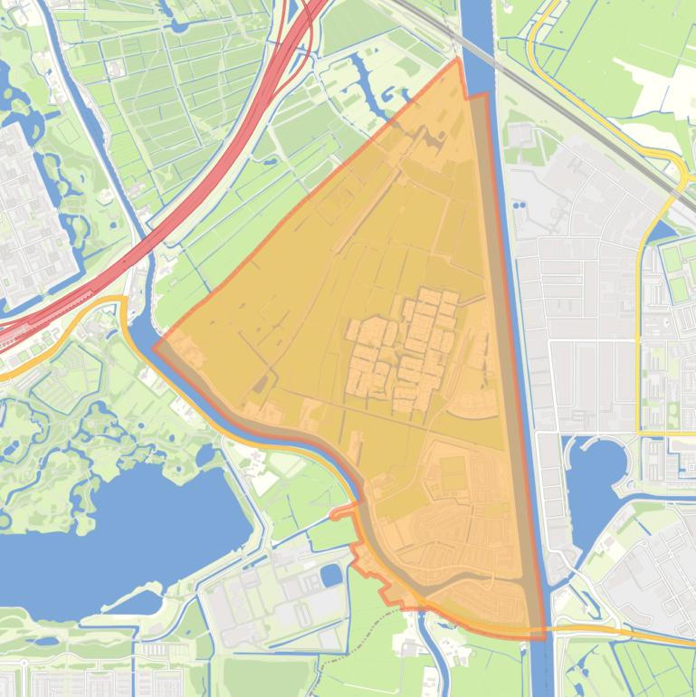 Kaart van de wijk Driemond.