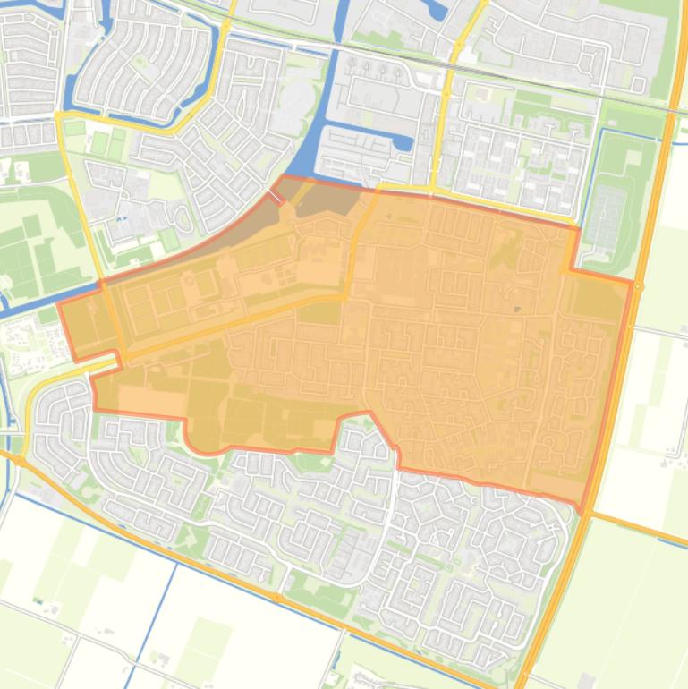 Kaart van de wijk Dronten Midden.