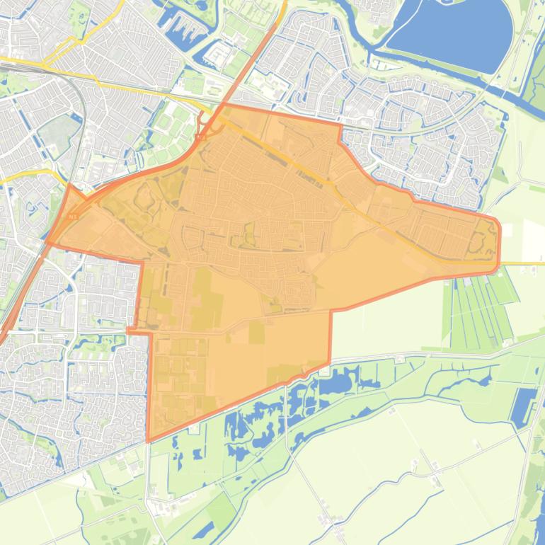 Kaart van de wijk Dubbeldam.