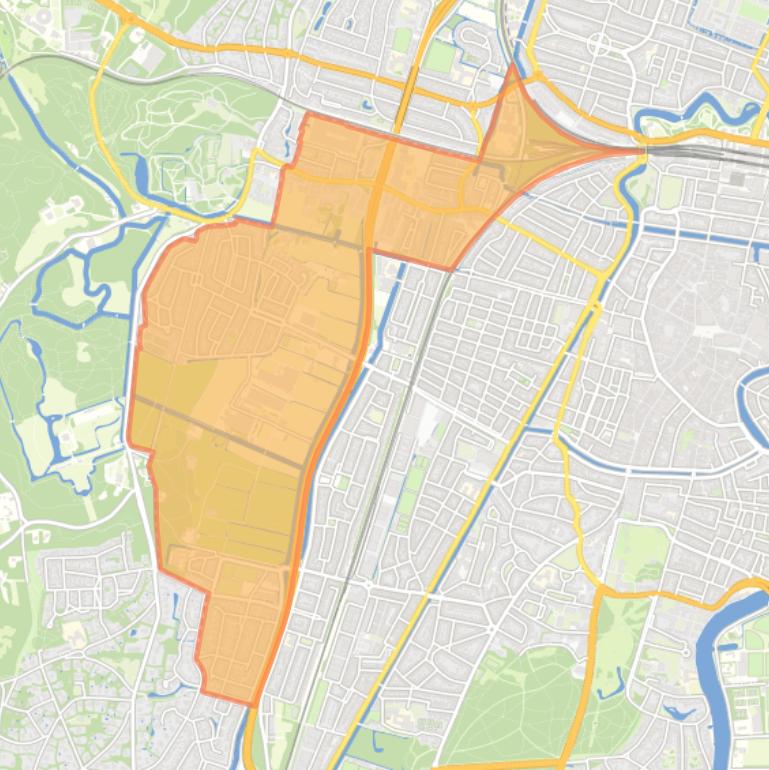 Kaart van de Duinwijk.