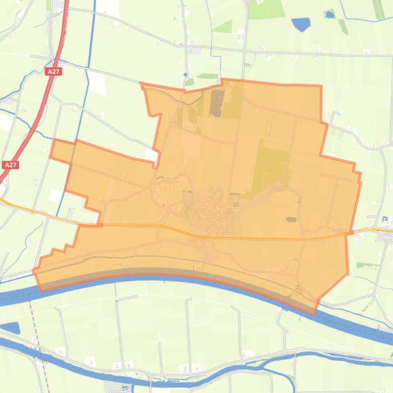 Kaart van de wijk Dussen.