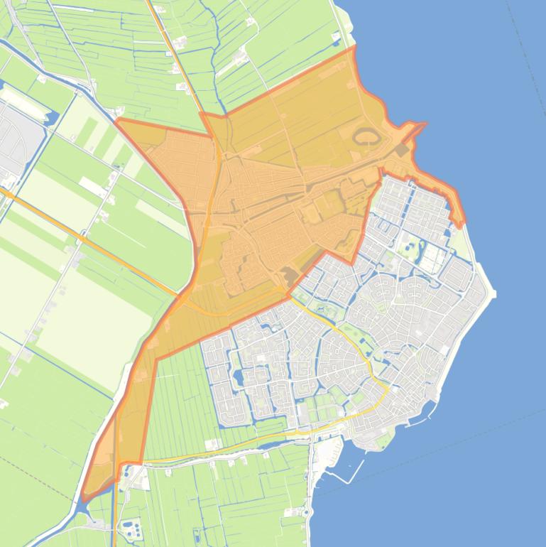 Kaart van de wijk Edam.