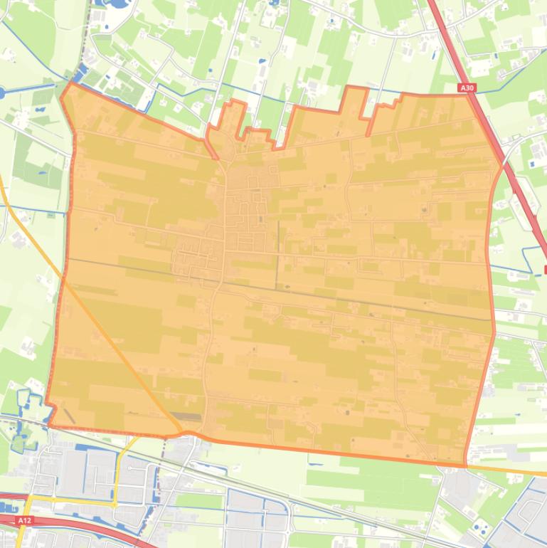 Kaart van de wijk Ederveen.