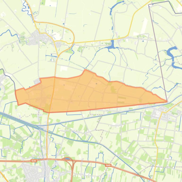 Kaart van de wijk Eede.