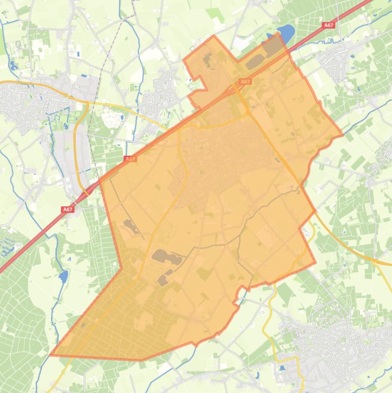 Kaart van de wijk Eersel.