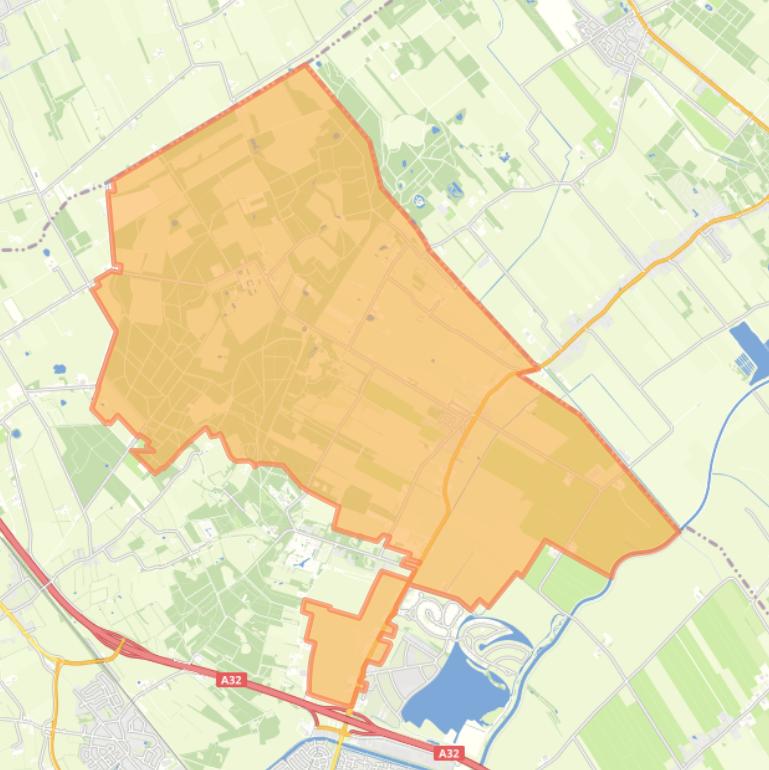 Kaart van de wijk Eesveen.