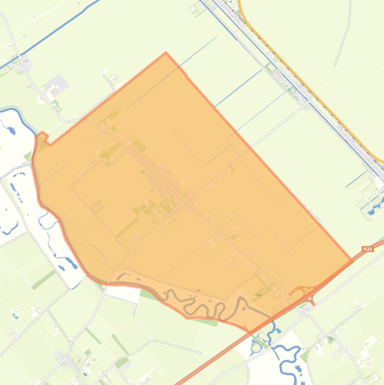 Kaart van de wijk Eexterveen.