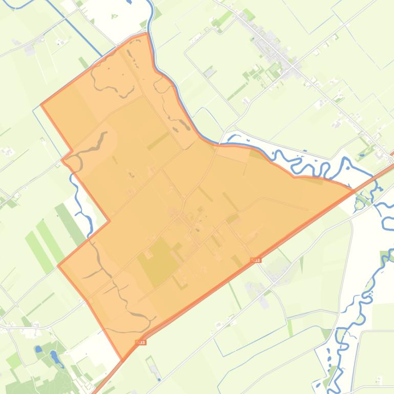 Kaart van de wijk Eexterzandvoort.