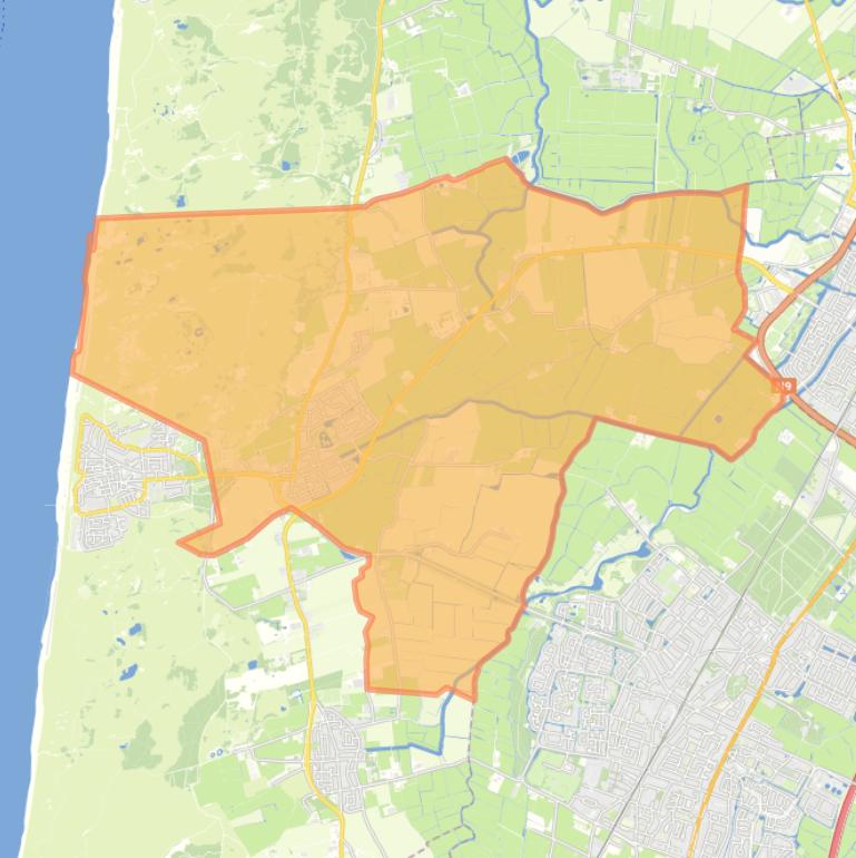 Kaart van de wijk Egmond aan den Hoef.