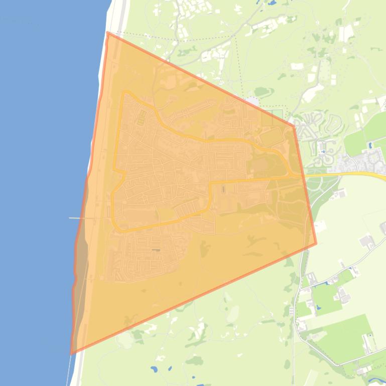 Kaart van de wijk Egmond aan Zee.