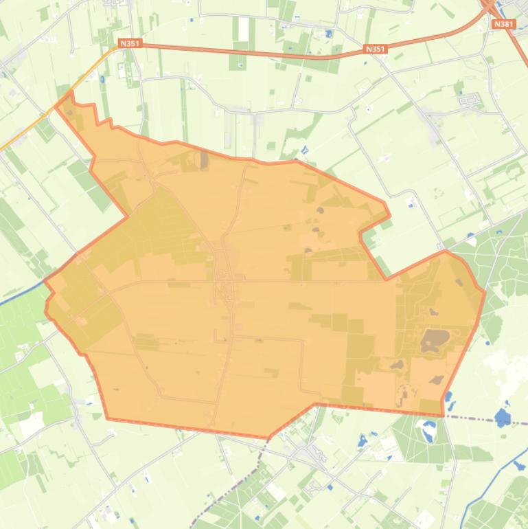 Kaart van de wijk Elsloo.