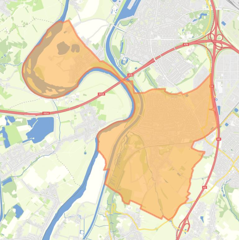 Kaart van de wijk Elsloo.