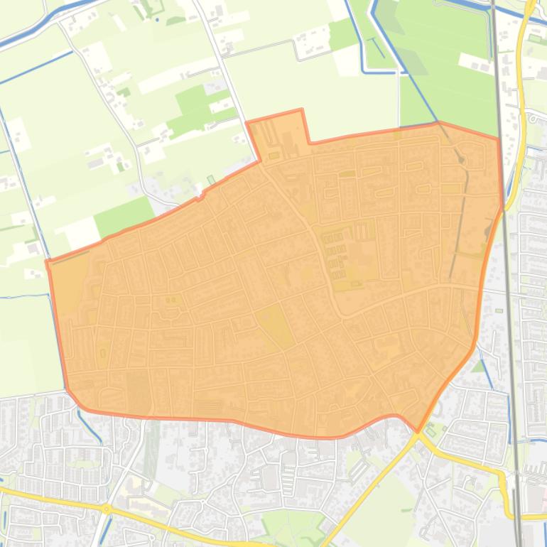 Kaart van de wijk Elst-Noord.