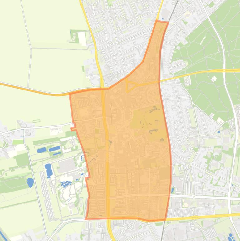 Kaart van de wijk Emmen-Centrum.