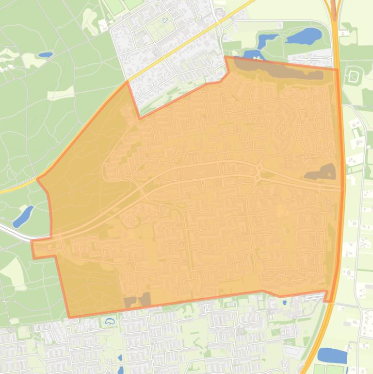 Kaart van de wijk Emmerhout.