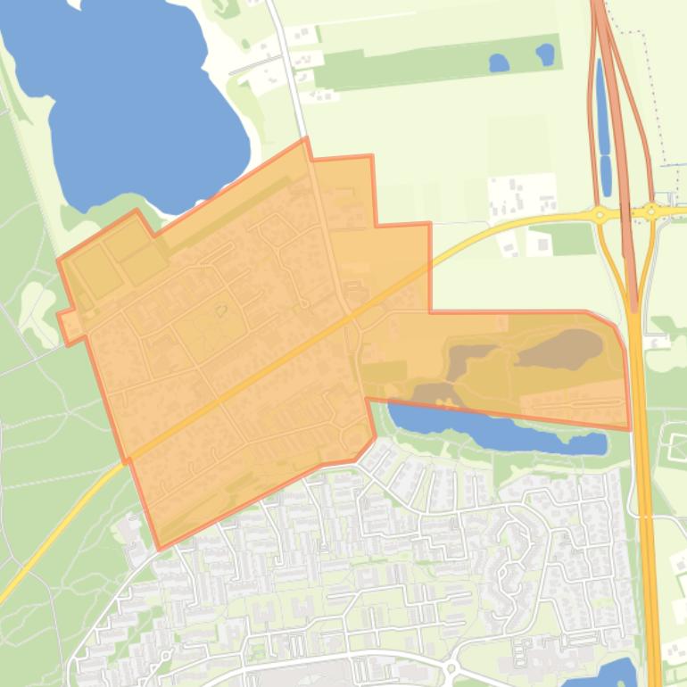 Kaart van de wijk Emmerschans.