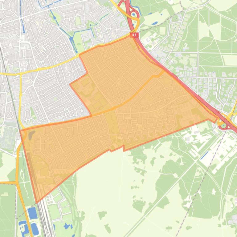 Kaart van de wijk Eng.