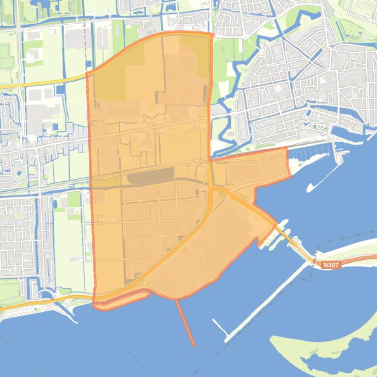 Kaart van de wijk Enkhuizen Zuid.