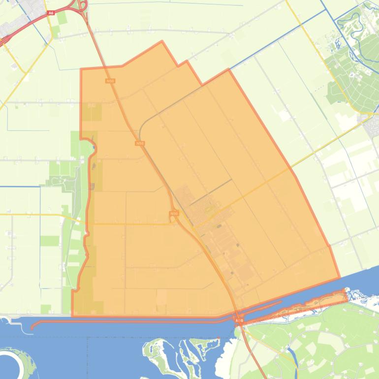 Kaart van de wijk Ens.