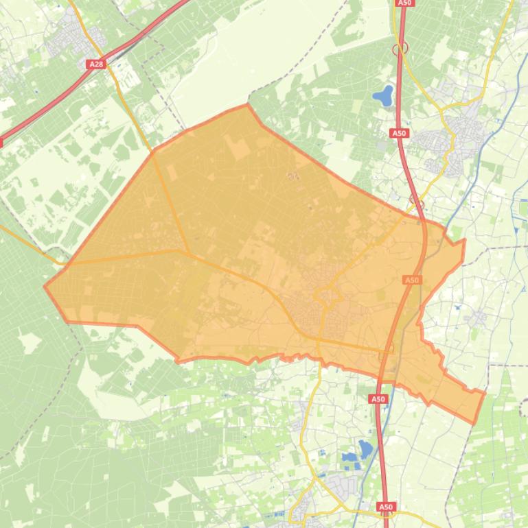 Kaart van de wijk Epe.