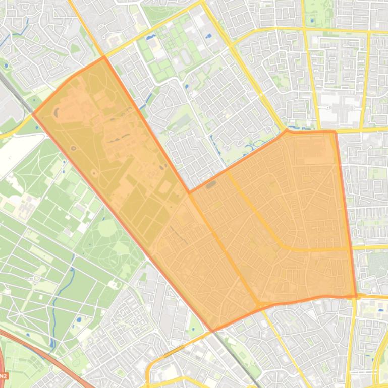 Kaart van de wijk Erp.