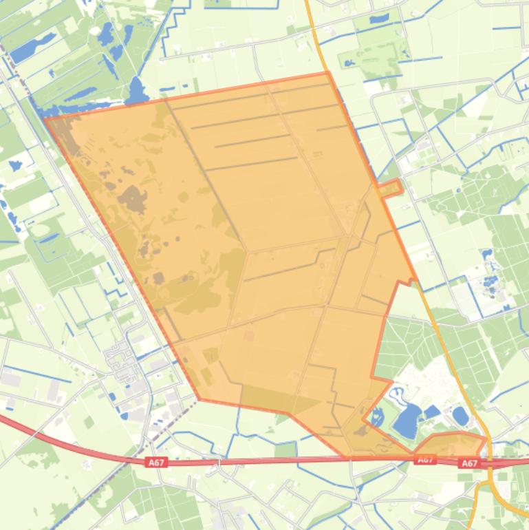 Kaart van de wijk Evertsoord.