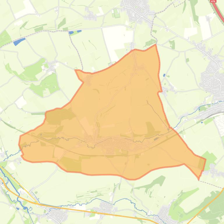 Kaart van de wijk Eys.