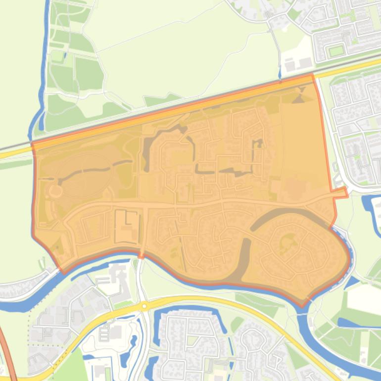 Kaart van de wijk Fivelzigt.