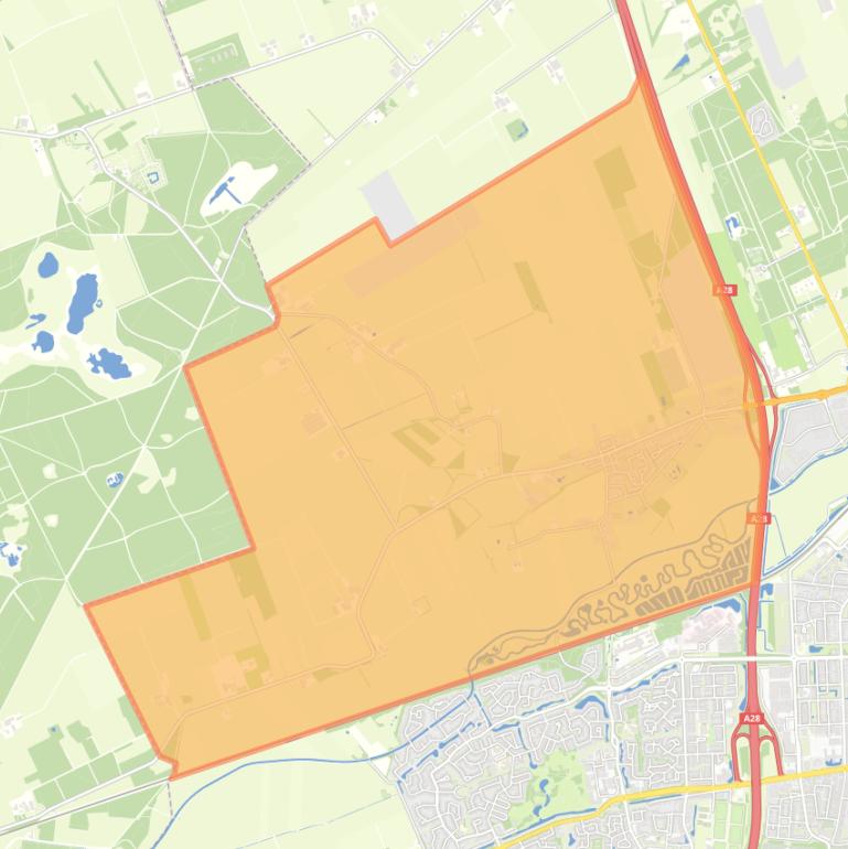 Kaart van de wijk Fluitenberg.