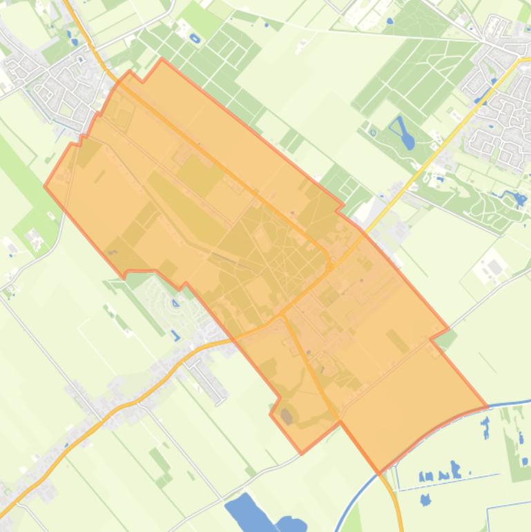 Kaart van de wijk Frederiksoord.