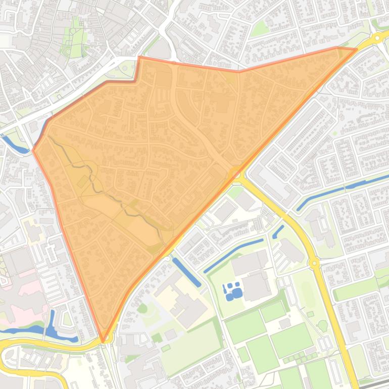 Kaart van de wijk Friesegracht.