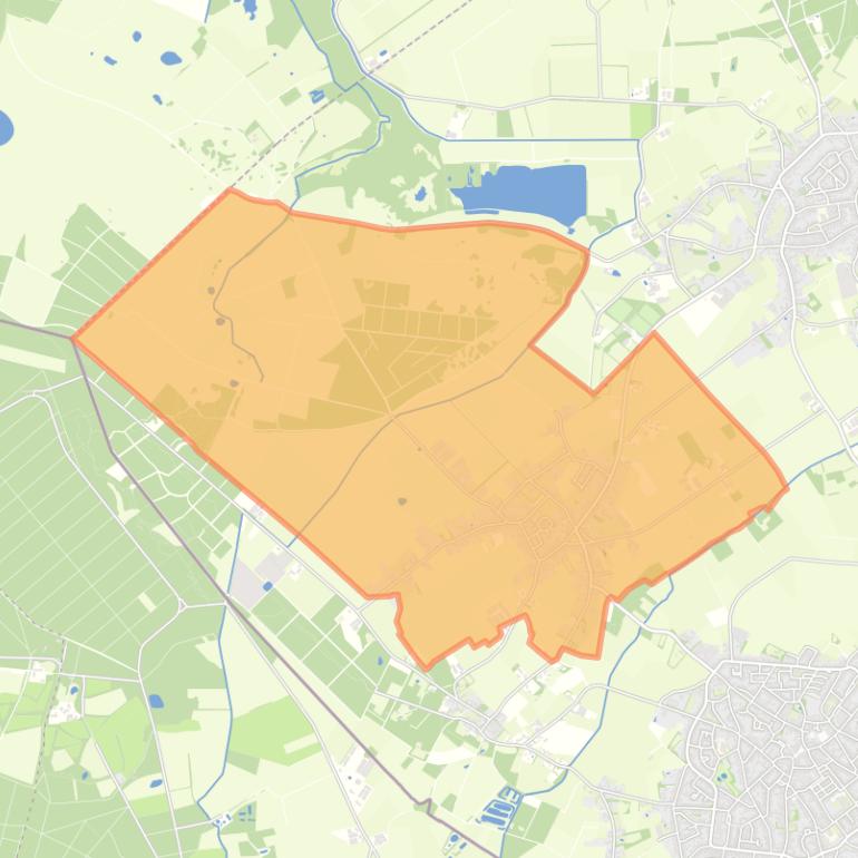 Kaart van de wijk Gastel.