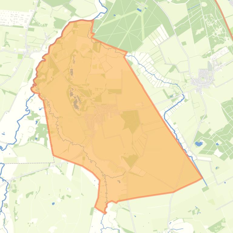 Kaart van de wijk Gasteren.