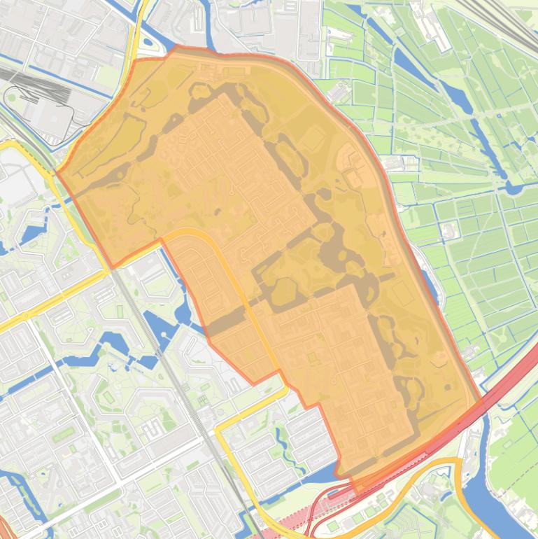 Kaart van de wijk Geerdinkhof/Kantershof.