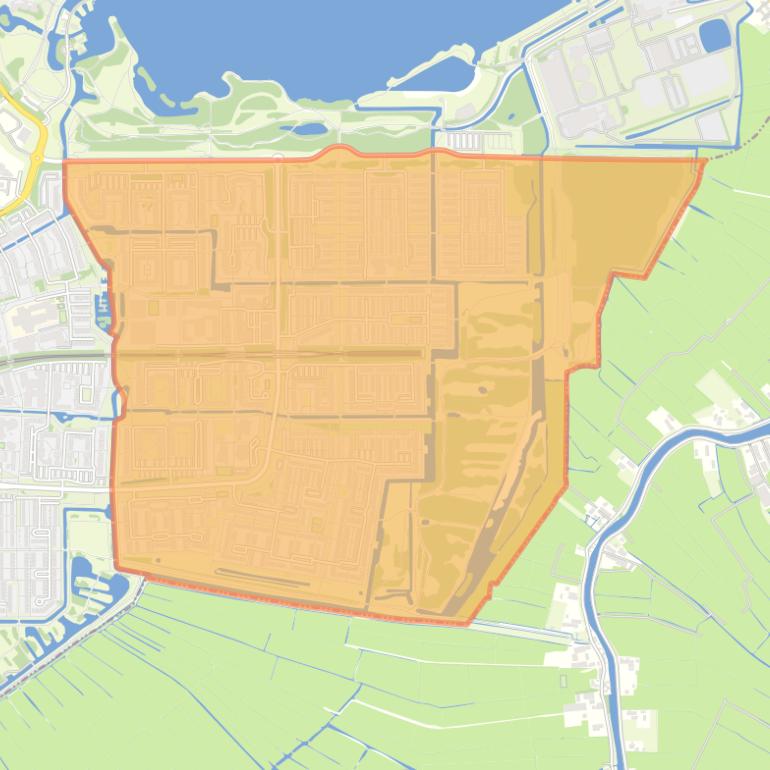 Kaart van de wijk Gein.