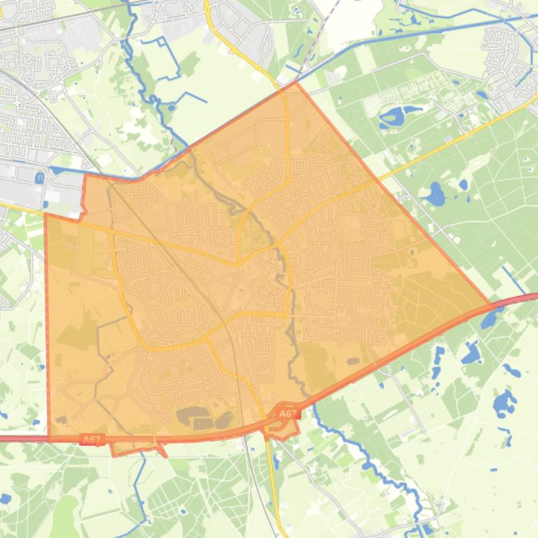 Kaart van de wijk Geldrop.