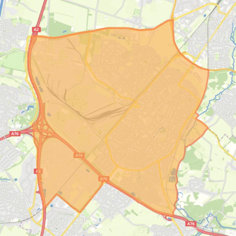 Kaart van de wijk Geleen.