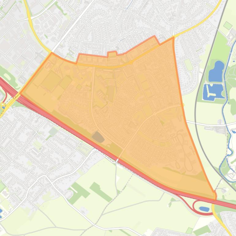Kaart van de wijk Geleen-Zuid.