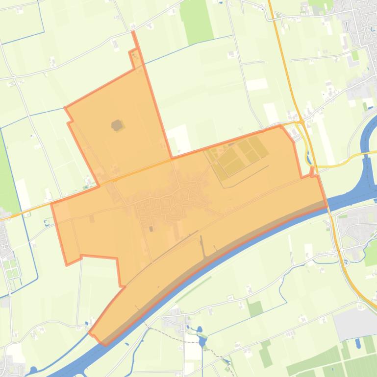 Kaart van de wijk Genderen.