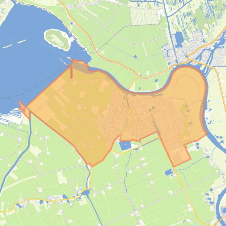 Kaart van de wijk Genemuiden.