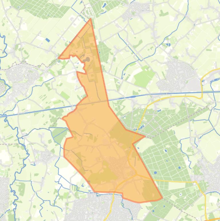 Kaart van de wijk Gerwen.