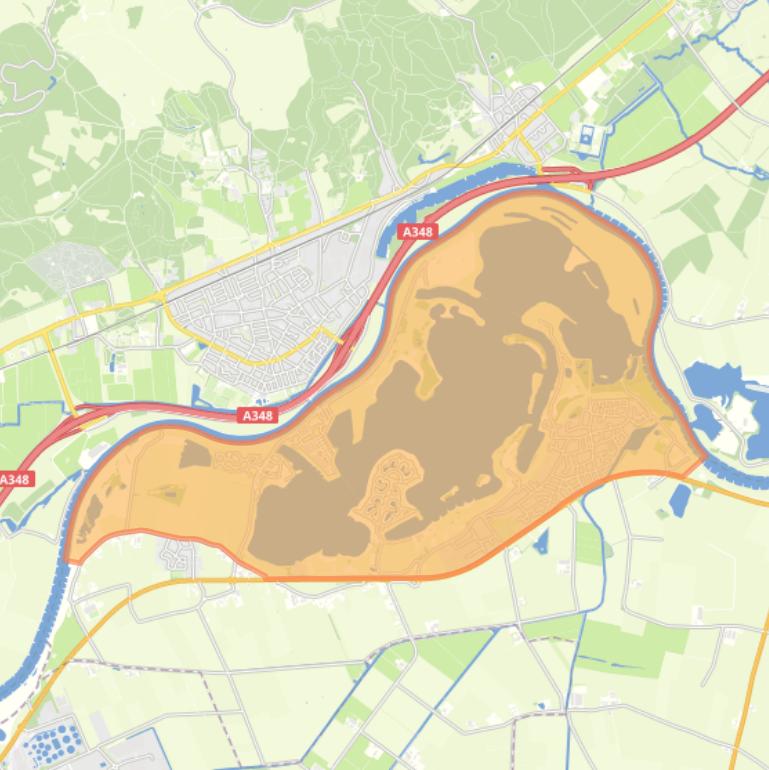 Kaart van de wijk Giesbeek.