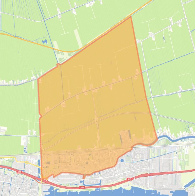 Kaart van de wijk Giessendam.