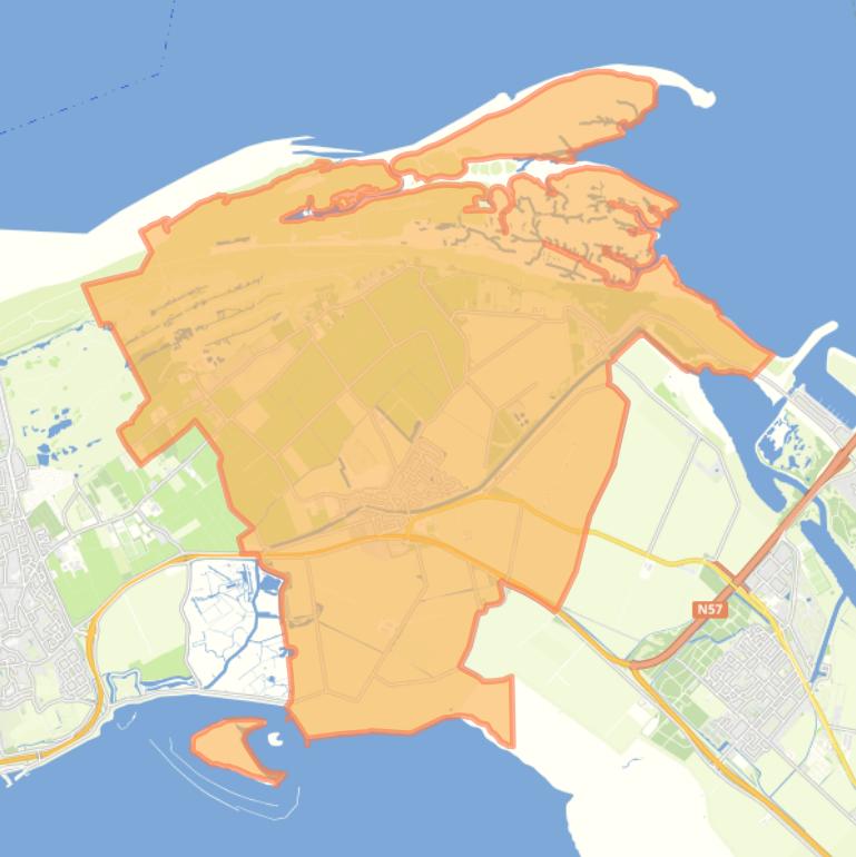 Kaart van de wijk Goedereede.