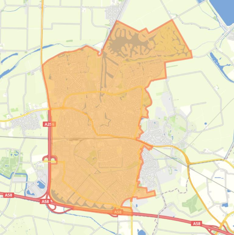 Kaart van de wijk Goes.