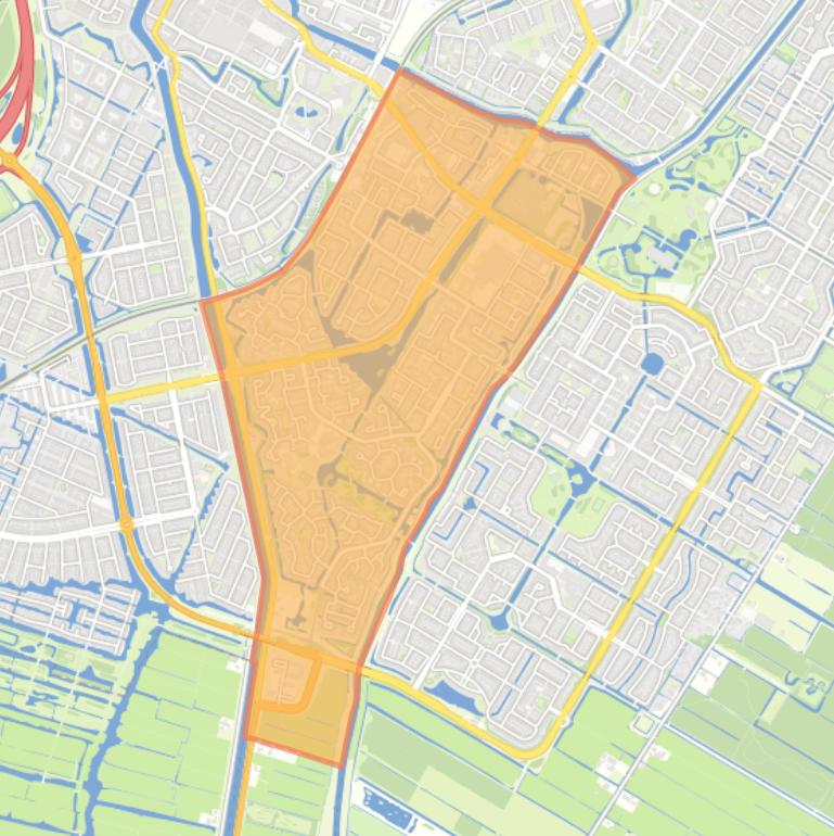 Kaart van de wijk Gors.